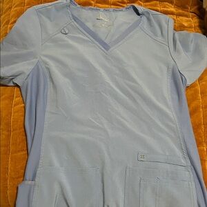 Cherokee Sky Blue Scrub Top